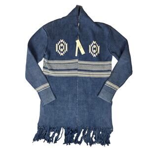 Love Stitch Women's The Montana Skies Cardigan NWT Indigo Medium